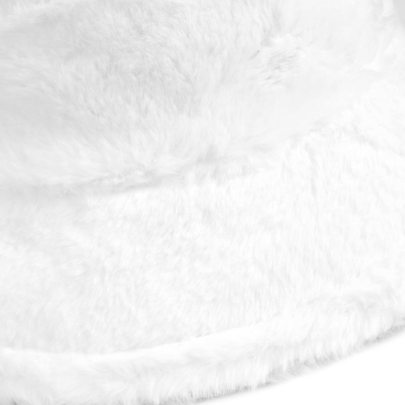 Umeepar Winter Faux Fur Fuzzy Bucket Hat Fluffy Warm Hat for Women Men - Image 2